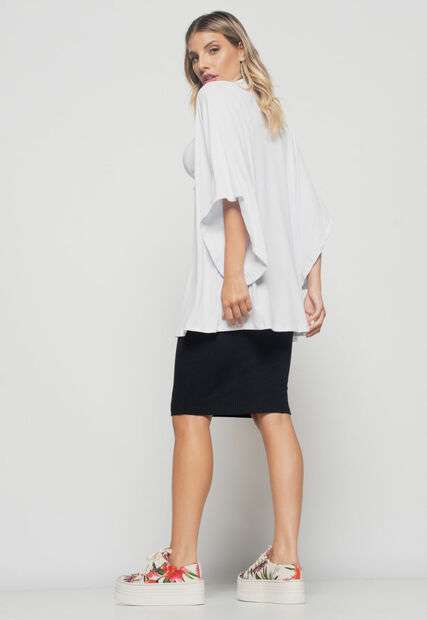 Kimono  Canelado Branco Salvatore Fashion