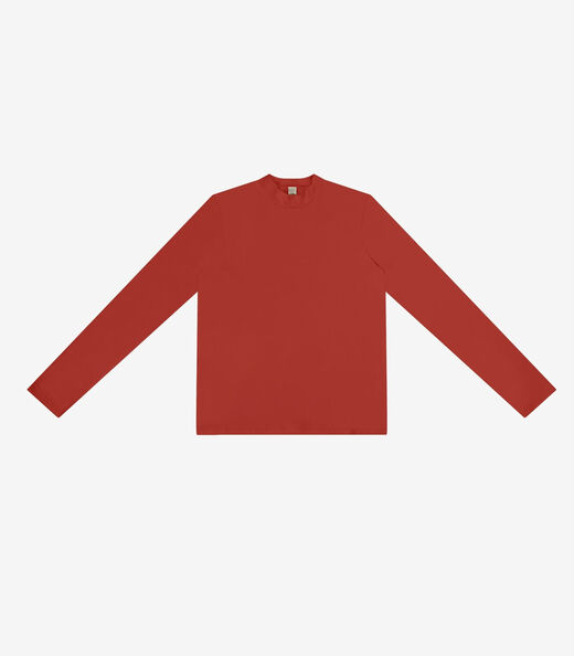 Image_Blusa Feminina Manga Longa Gola Alta Rovitex Vermelho