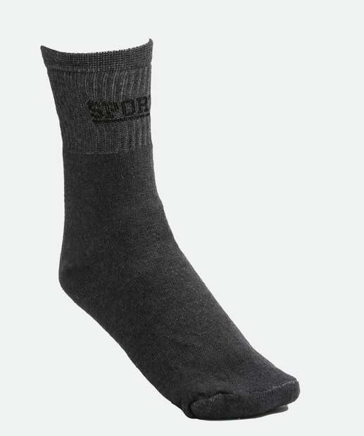 Kit 3 Pares Meias Cano Médio Masculina Esportivas