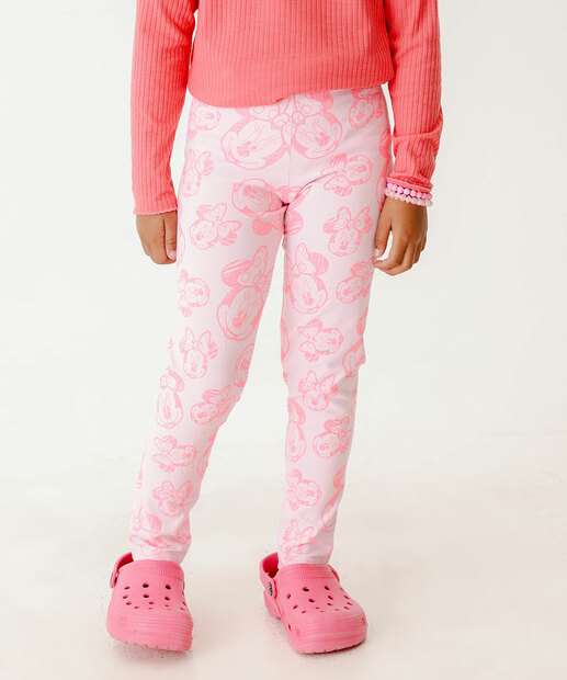 Calça Infantil Legging Minnie Disney Tam 4 a 10