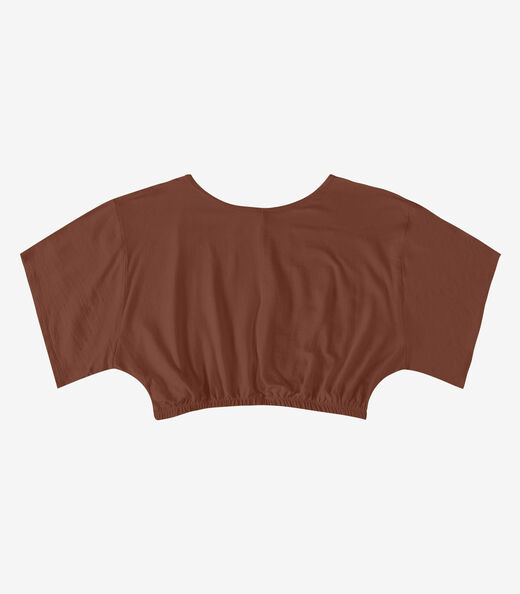 Blusa Feminina Em Viscose Infinita Cor Marrom