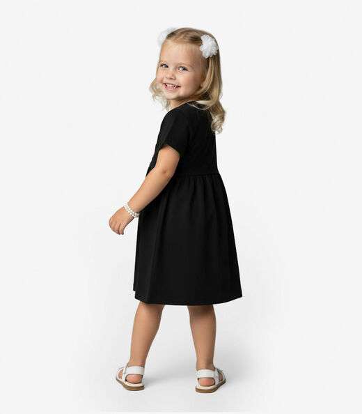 Image_Vestido Infantil em Molecotton Select Preto