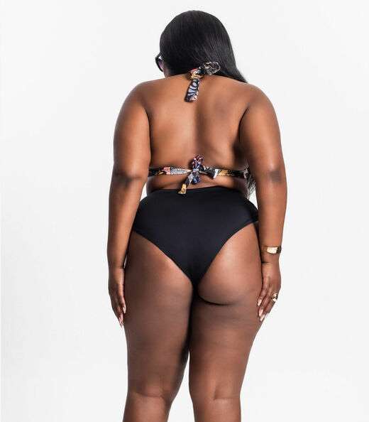 Calcinha Biquíni Plus Size Uni Femme Preto