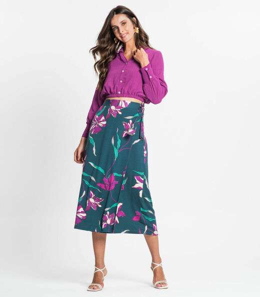 Camisa Feminina Manga Longa Rovitex Roxo