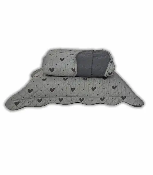 Image_Cobreleito Casal Corações Dupla Face Lepper Cinza