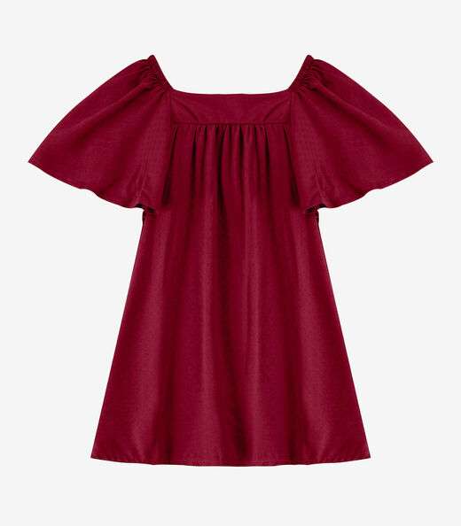 Vestido Infantil em Viscose Infinita Cor Vermelho