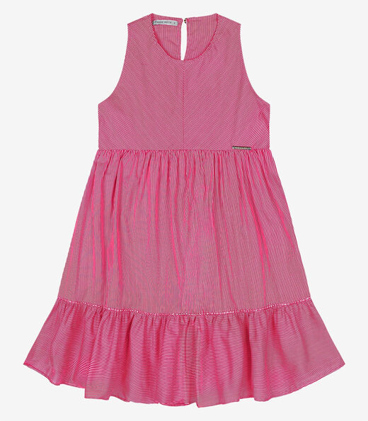 Image_Vestido Infantil Com Listras Trick Nick Rosa