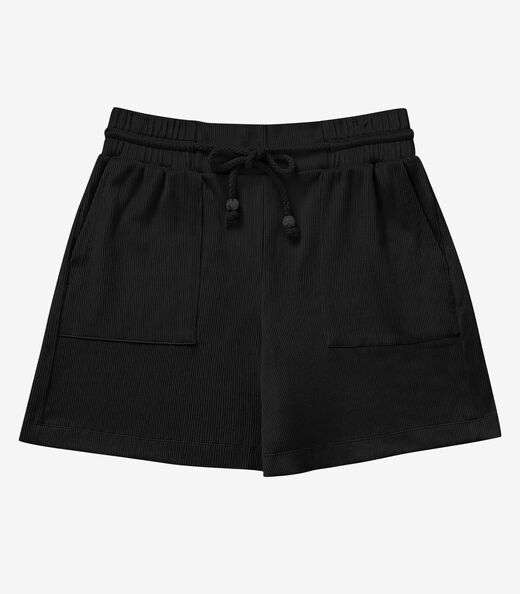 Bermuda Feminina Moletinho Secret Glam Preto
