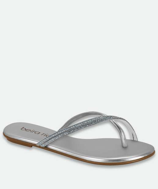 Image_Rasteirinha Feminina Strass Metalizada Beira Rio Prateado