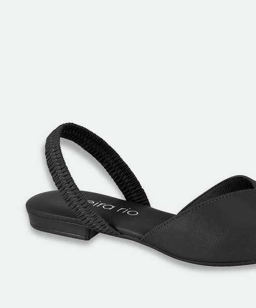 Sapatilha Feminina Slingback Bico Fino Beira Rio Preto