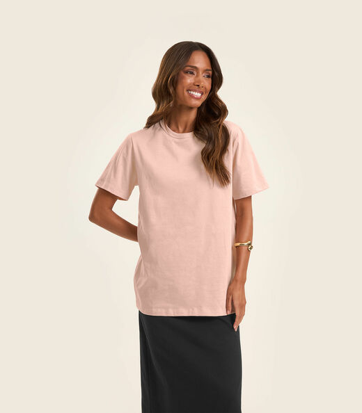 Camiseta Básica Unissex Rovitex Rosa