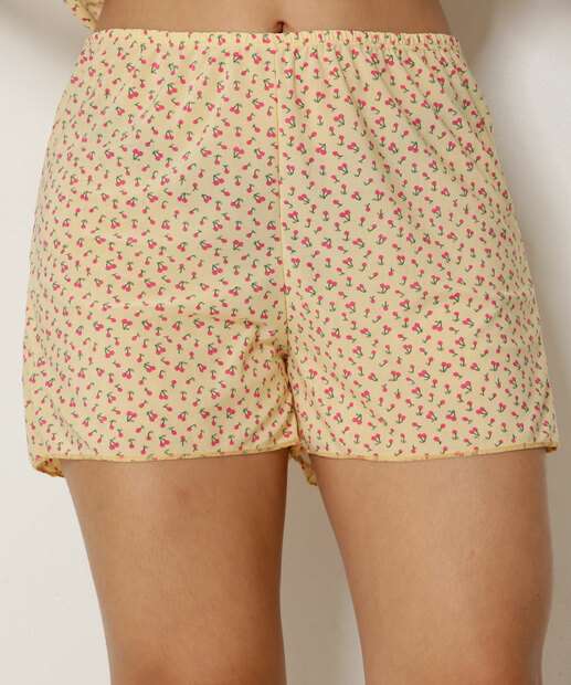 Pijama Feminino Estampa Cerejas Alças Finas Marisa
