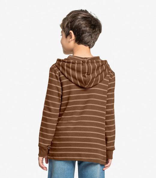 Camiseta Infantil Com Capuz Trick Nick Marrom