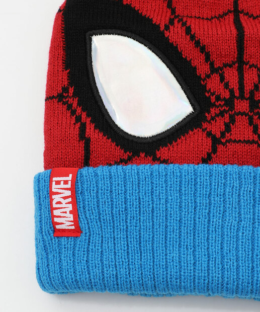 Touca Infantil Tricô Homem Aranha Vermelho Tam 2 a 6
