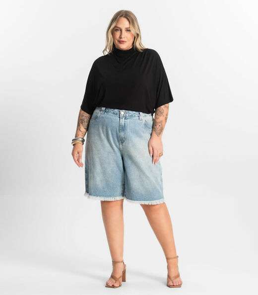 Blusa Feminina Manga Curta Secret Glam Preto