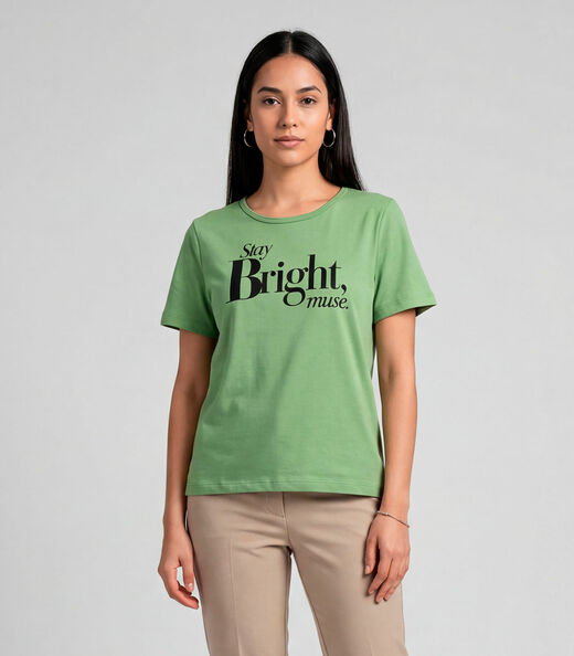 Image_Blusa Feminina Com Estampa Infinita Cor Verde