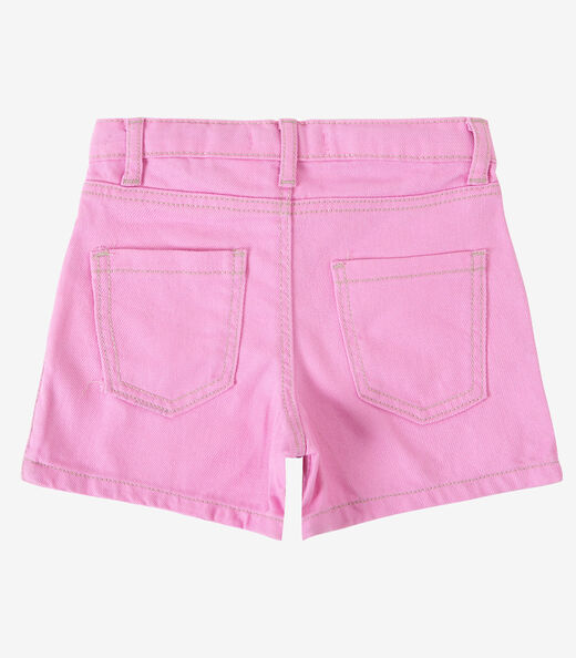 Short Infantil Jeans Com Bolsos Select Rosa