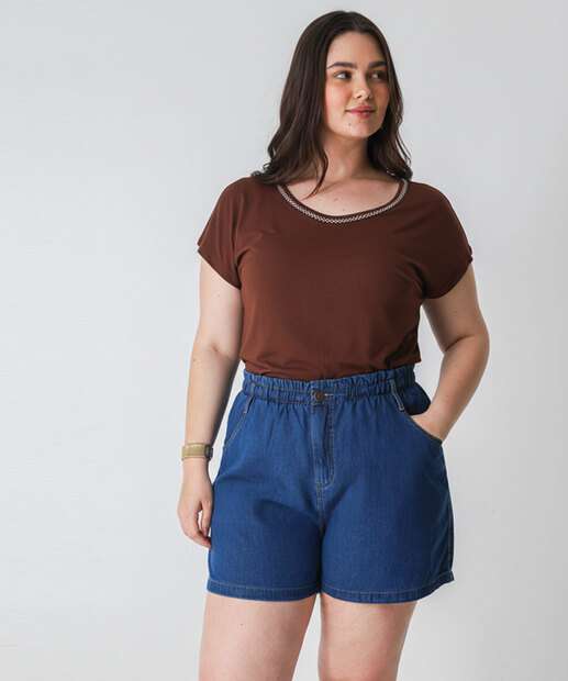 Image_Shorts Clochard Plus Size Feminino Jeans Azul