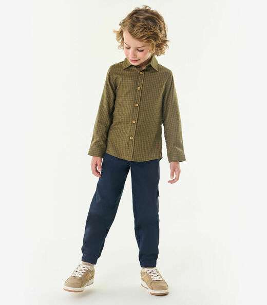 Camisa Infantil Masculina Manga Longa Trick Nick Verde