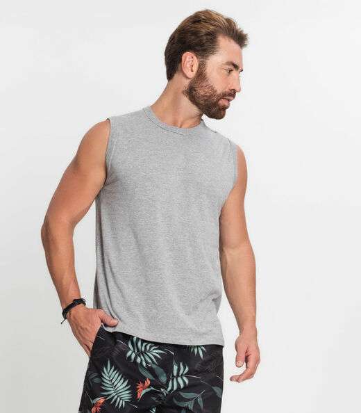 Image_Regata Masculina Básica Rovitex Cinza