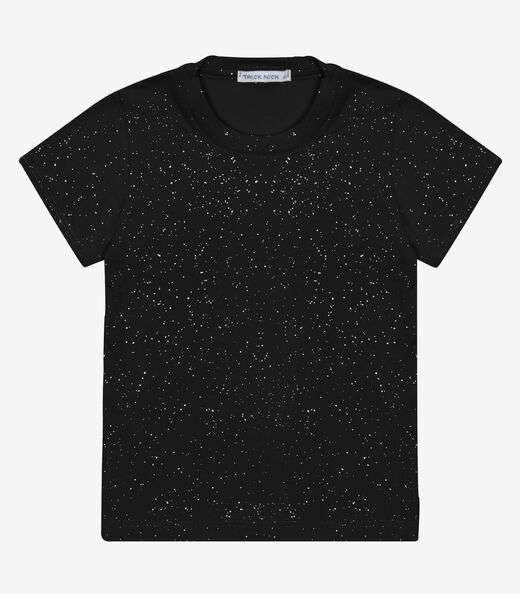 Blusa Infantil Cotton Glitter Trick Nick Preto
