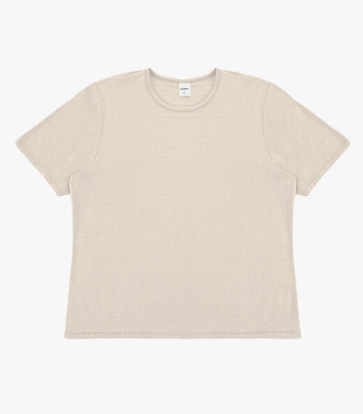 Blusa Feminina Básica Visco Maquinetada Rovitex Bege
