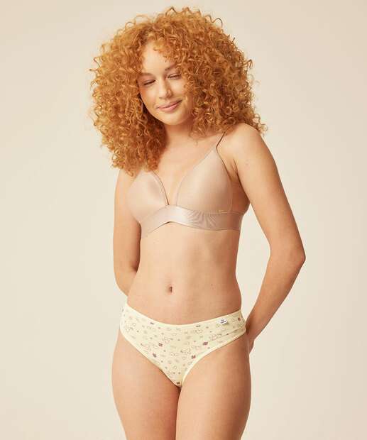 Kit 3 Calcinhas Biquíni Estampa Flores DelRio