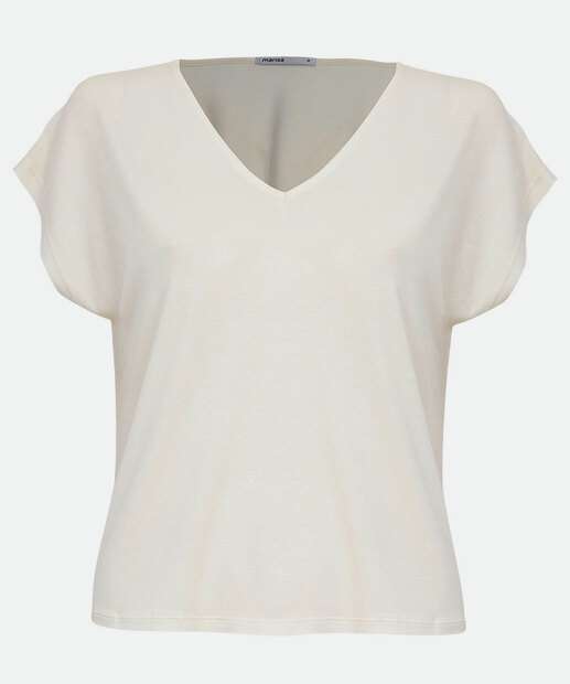 Blusa Básica Feminina Manga Curta Marisa