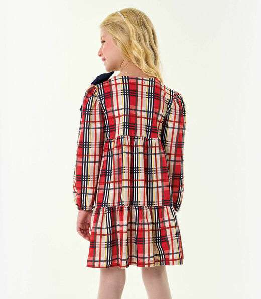 Vestido Infantil Manga Longa Trick Nick Vermelho