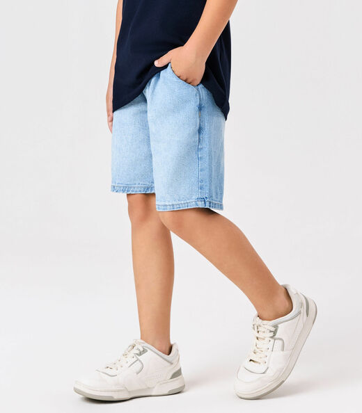 Bermuda Jeans Menino Trick Nick Azul