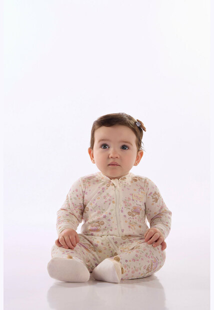 Macacão Bebê Suedine Zíper Up Baby