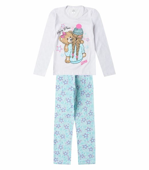 Image_Pijama Menina Manga Longa Meia Malha Select Branco