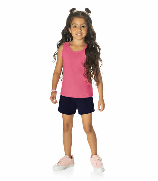 Shorts Básico Infantil Feminino Rovitex Kids Azul