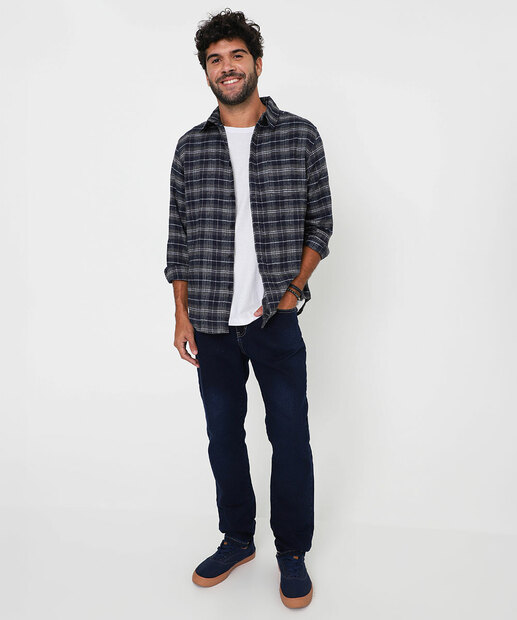Image_Calça Masculina Jeans Slim Bolsos Gangster Azul