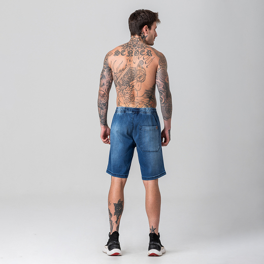 Bermuda Jogger Jeans Masculina Rock e Soda