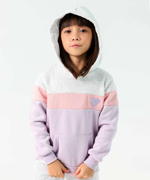 Conjunto Infantil Moletom Bordado Marisa Tam 4 a 10 Cinza