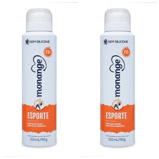 Image_Kit c/2 Unidades de Desodorante Aerosol Monange 90g Antitranspirante Esporte
