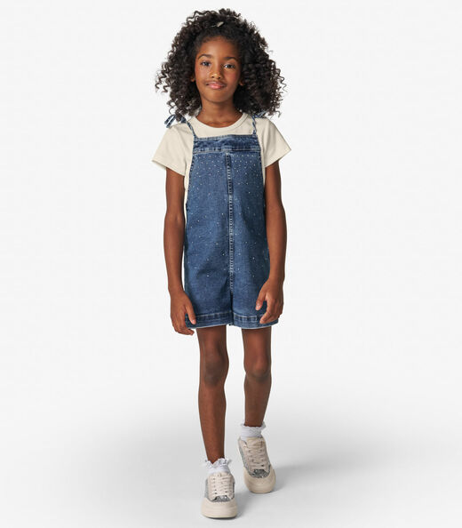 Conjunto Blusa com Jardineira Infantil Trick Nick Azul