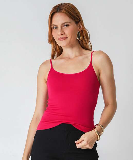 Image_Blusa Regata Feminina Canelada Sem Costura Marisa Rosa