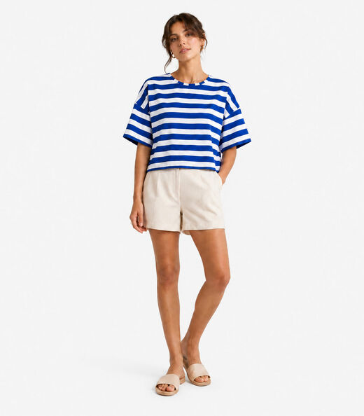 Blusa Feminina Listrada Infinita Cor Azul