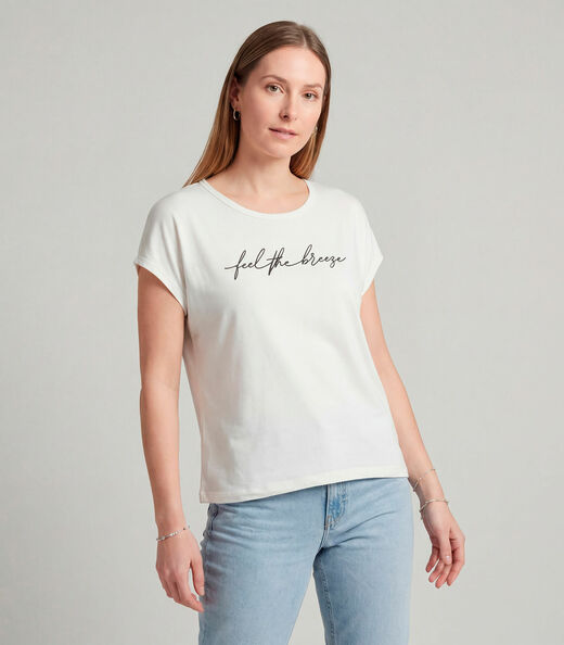 Blusa Feminina em Visco Tricot Infinita Cor Bege