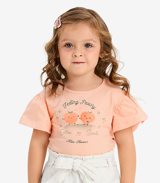 Conjunto Verão Menina Com Strass Rovi Kids Rosa