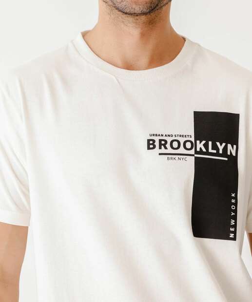 Camiseta Masculina Estampa Frase MR Off White