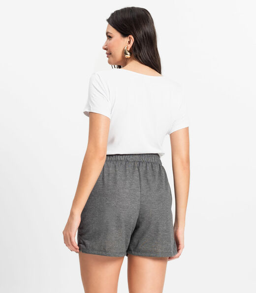 Shorts Moletinho Basic Rovitex Cinza