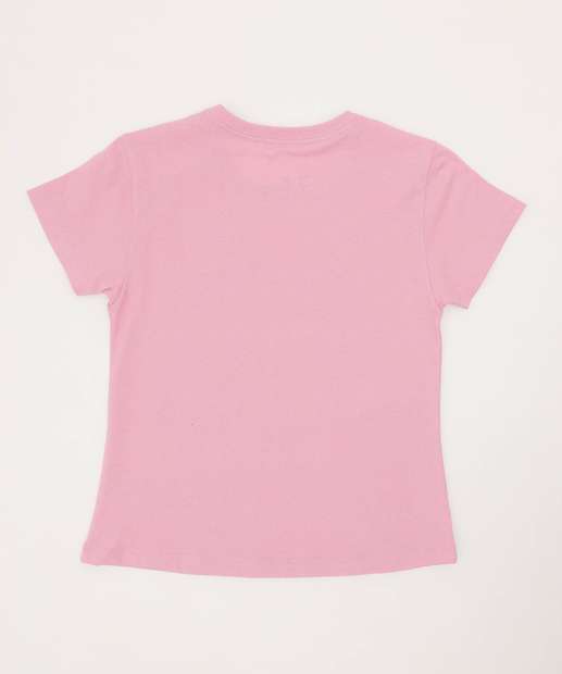 Camiseta Juvenil Manga Curta Stitch e Angel Disney Tam 10 a 16
