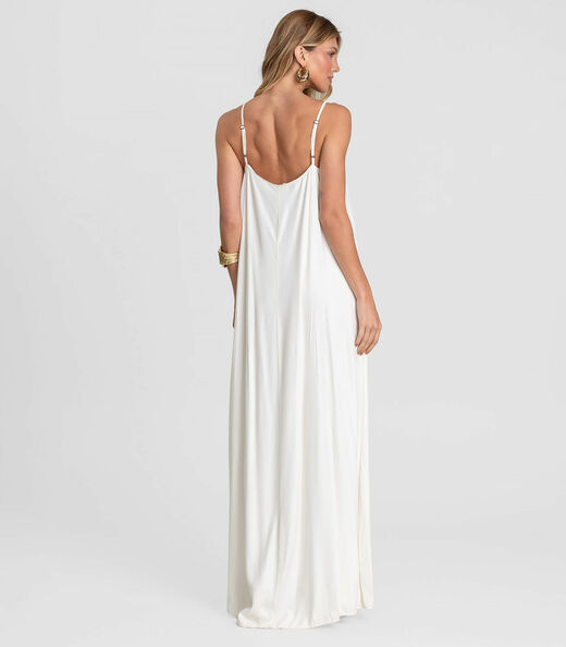 Vestido Feminino Longo em Tecido Dianna Bege