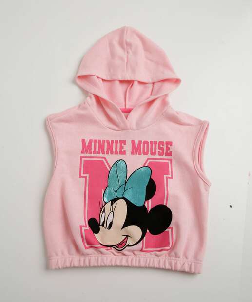 Conjunto Infantil Capuz Minnie Disney Tam 4 a 10