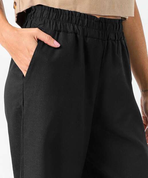 Calça Pantacourt Feminina Clochard Marisa Preto