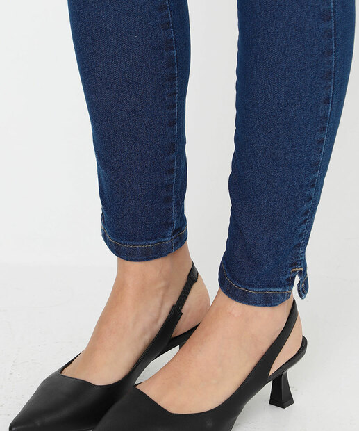 Calça Feminina Jeans Cigarrete Sawary Azul