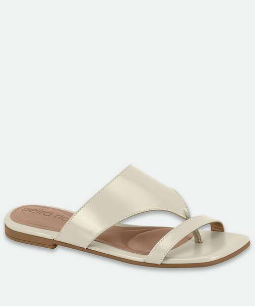 Image_Rasteirinha Feminina Tiras Metalizada Beira Rio Bege